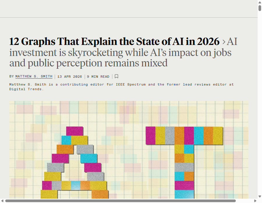 IEEE Spectrum coverage of the Stanford AI Index 2026