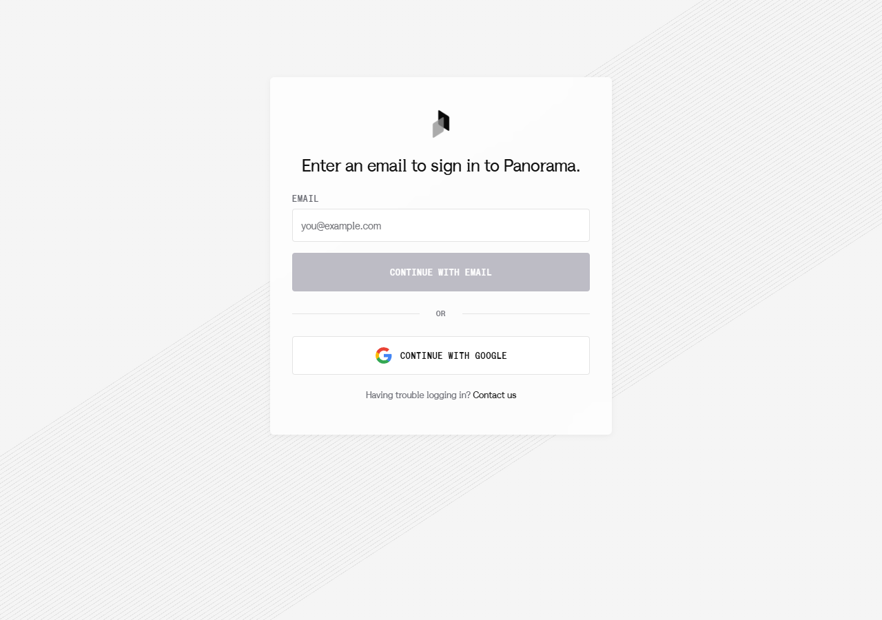 Compose by Panorama login page